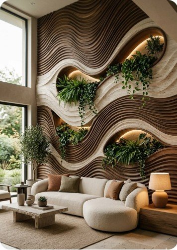 Wave Feature Wall Residence